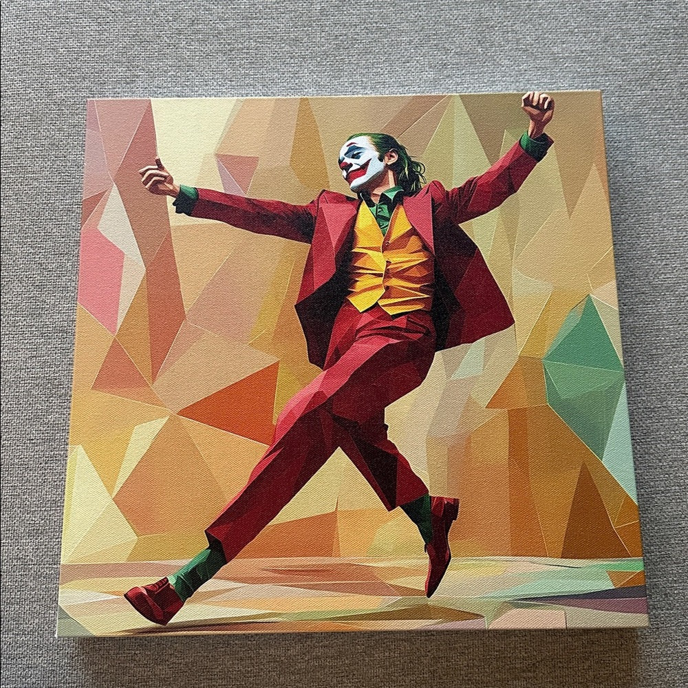 NWOT Colorful Joker Canvas Art